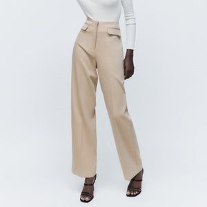 NWT Zara high-waisted flap pants